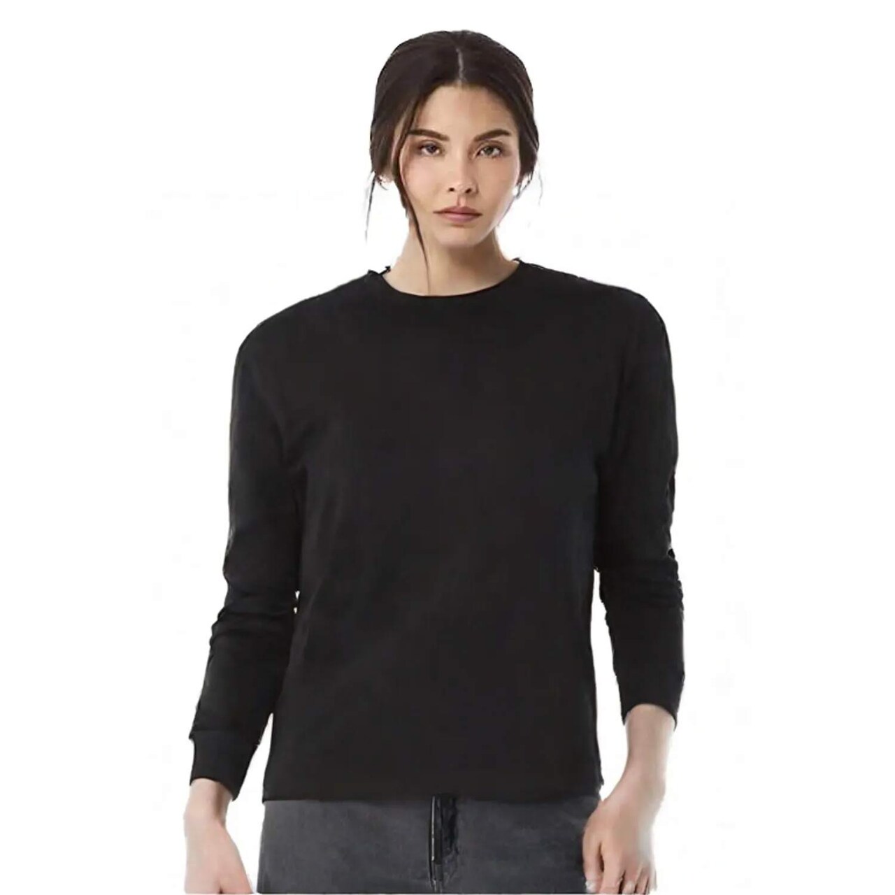 BELLA + CANVAS® 7.5 oz Heavyweight Long Sleeve Tee Boxy Relaxed Fit Drop Shoulder Unisex Shirt